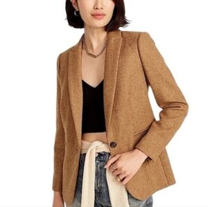 J. Crew Parke Moon British Cloth Tan Wool Blazer